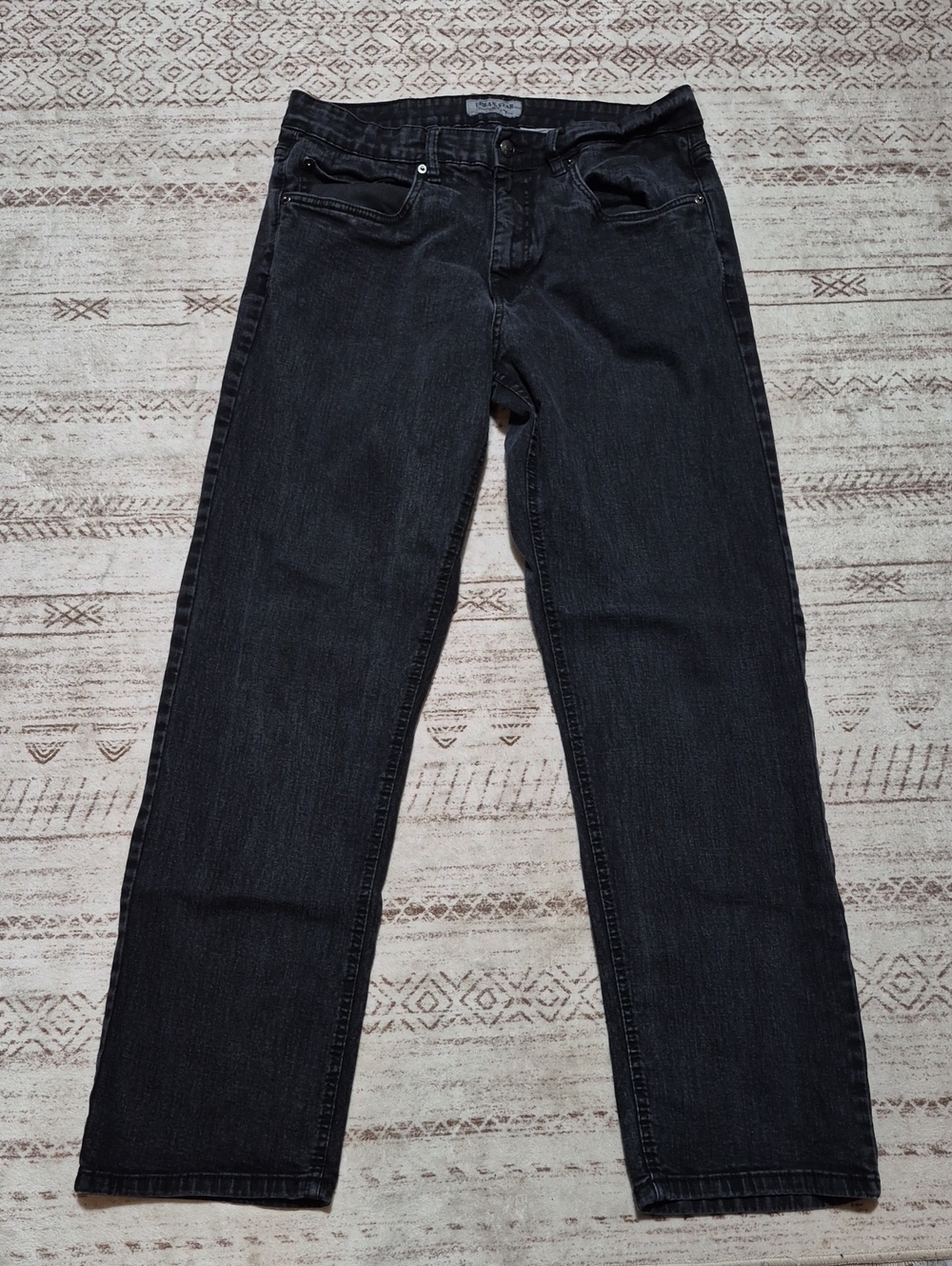 Men's Black Straight-Leg Jeans
